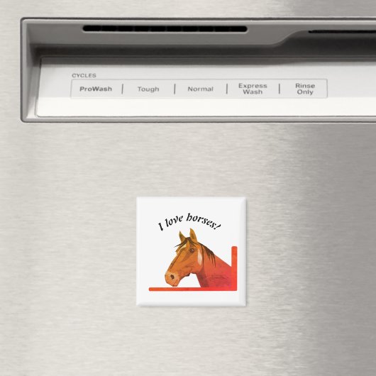 Aimant Portrait de cheval (In Situ (Lave-vaisselle))