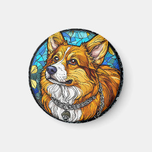 Aimant Portrait de chien Corgi