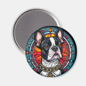 Aimant Portrait de chien mignon (Recto/Verso)