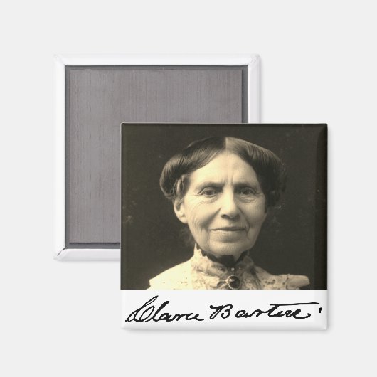 Aimant Portrait de Clara Barton (Recto/Verso)