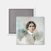 Aimant Portrait de Clara Schumann 1853 (Recto/Verso)
