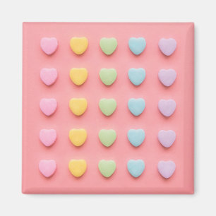 Aimant Portrait de coeurs de sucrerie