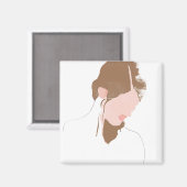 Aimant Portrait de contours moderne (Recto/Verso)