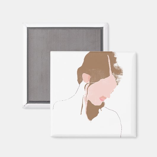 Aimant Portrait de contours moderne (Recto/Verso)
