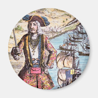 Aimant Portrait de couleur de la poche noire