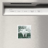 Aimant Portrait de famille classique noir blanc photo gar (In Situ (Lave-vaisselle))