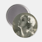 Aimant Portrait de femme vintage (Recto/Verso)