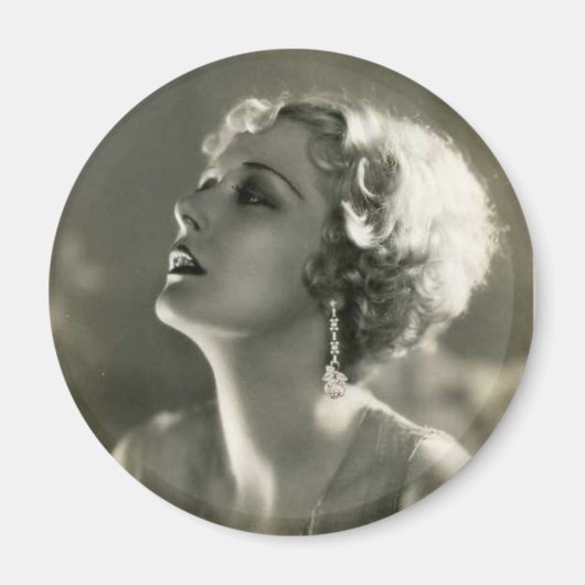 Aimant Portrait de femme vintage (Devant)