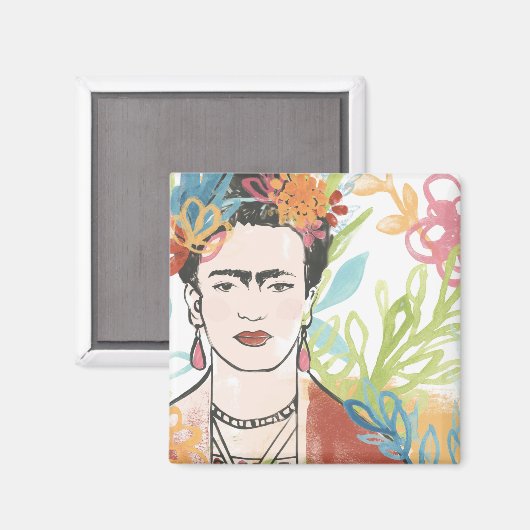 Aimant Portrait de Frida Kahlo (Recto/Verso)