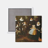 Aimant Portrait de groupe de trois générations (Recto/Verso)