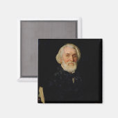 Aimant Portrait de Ivan S. Turgenev, 1879 (Recto/Verso)