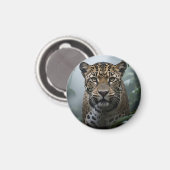 Aimant Portrait de jaguar en jungle (Recto/Verso)