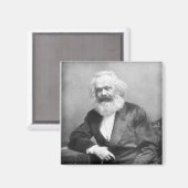 Aimant Portrait de Karl Marx (Recto/Verso)