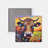 Aimant Portrait de la vache 1 (Recto/Verso)