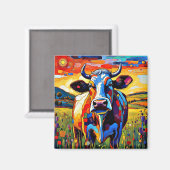 Aimant Portrait de la vache 2 (Recto/Verso)