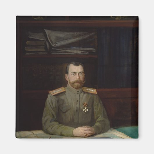Aimant Portrait de l'empereur Nicolas II, 1914 (Devant)