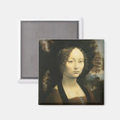 Aimant Portrait de Léonard de Vinci de Ginevra Benci (Recto/Verso)