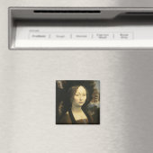 Aimant Portrait de Léonard de Vinci de Ginevra Benci (In Situ (Lave-vaisselle))