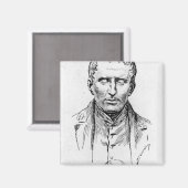 Aimant Portrait de Louis Braille (Recto/Verso)