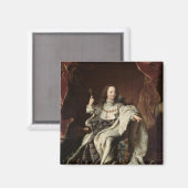 Aimant Portrait de Louis XV dans Robes de couronnement, 1 (Recto/Verso)