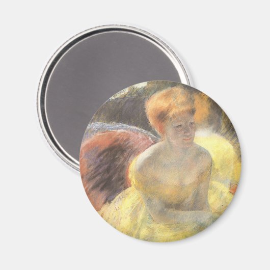 Aimant Portrait de Lydia à l'Opéra par Mary Cassatt (Recto/Verso)