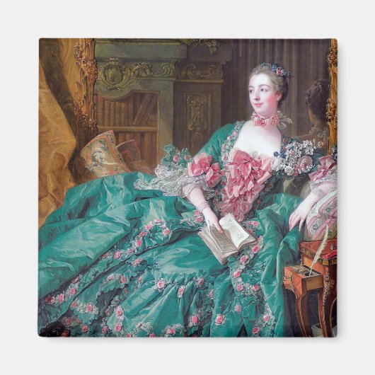 Aimant Portrait de Madame Pompadour, Boucher, 1756 (Devant)
