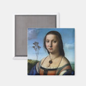 Aimant Portrait de Maddalena Doni par Raphael Sanzio (Recto/Verso)