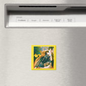 Aimant Portrait de mode des années 1950 (In Situ (Lave-vaisselle))