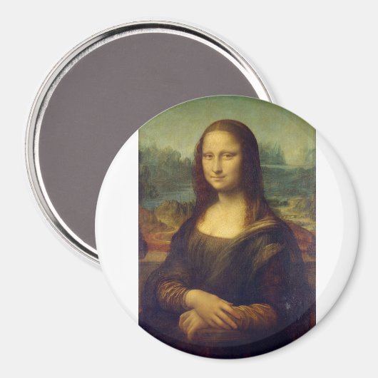 Aimant Portrait de Mona Lisa del Giocondo par Léonard da (Recto/Verso)
