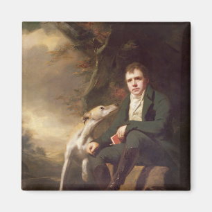 Aimant Portrait de monsieur Walter Scott et ses chiens