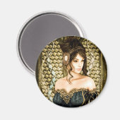 Aimant Portrait de Princesse de Conte de Fées Enchanté (Recto/Verso)