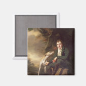 Aimant Portrait de Sir Walter Scott et ses chiens (Recto/Verso)