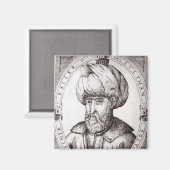 Aimant Portrait de Suleiman le Magnifique (Recto/Verso)