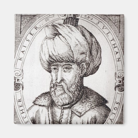 Aimant Portrait de Suleiman le Magnifique (Devant)