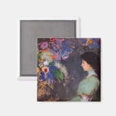 Aimant Portrait de Violet Heymann par Bertrand-Jean Redon (Recto/Verso)