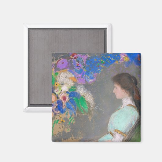Aimant Portrait de Violette Heymann, Redon (Recto/Verso)