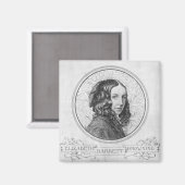 Aimant Portrait d'Elizabeth Barrett Browning (Recto/Verso)