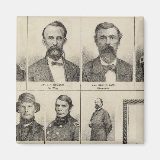 Aimant Portrait des hommes militaires, Minnesota (Devant)