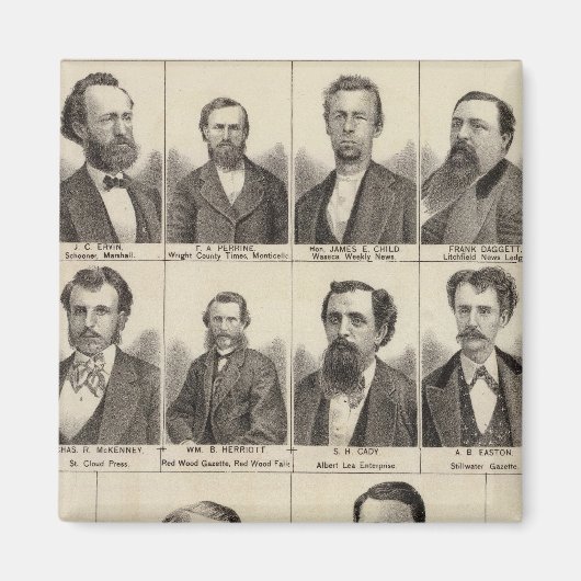 Aimant Portrait des rédacteurs en chef et des rédacteurs, (Devant)