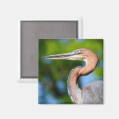 Aimant Portrait du héron de Goliath vu du profil (Recto/Verso)