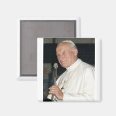 Aimant Portrait du Pape Jean-Paul II (Recto/Verso)