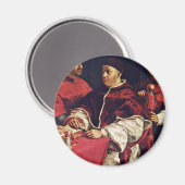 Aimant Portrait Du Pape Léon X Avec Ses Cousins Par Raffa (Recto/Verso)
