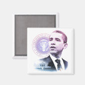 Aimant Portrait du président Barack Obama (Recto/Verso)