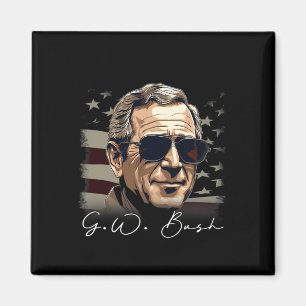 Aimant Portrait du président George W. Bush du 4 juillet