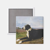 Aimant Portrait d'un chien Mastiff Labrador (Rosa Bonheur (Recto/Verso)