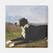 Aimant Portrait d'un chien Mastiff Labrador (Rosa Bonheur (Devant)