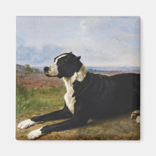 Aimant Portrait d'un chien Mastiff Labrador (Rosa Bonheur