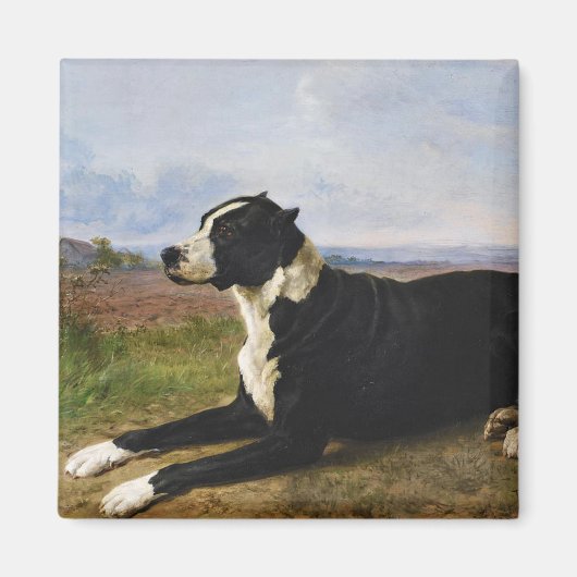 Aimant Portrait d'un chien Mastiff Labrador (Rosa Bonheur (Devant)