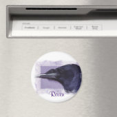 Aimant Portrait d'un Corvid Raven amateurs Art Design (In Situ (Lave-vaisselle))