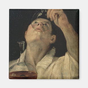 Aimant Portrait d'un homme buvant, c.1581-4 (huile sur le